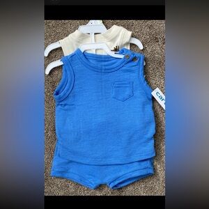 NWT Carter's Dinosaur Tank Top Bodysuit Shorts Outfit 3PC Set 3 Months Baby Boy